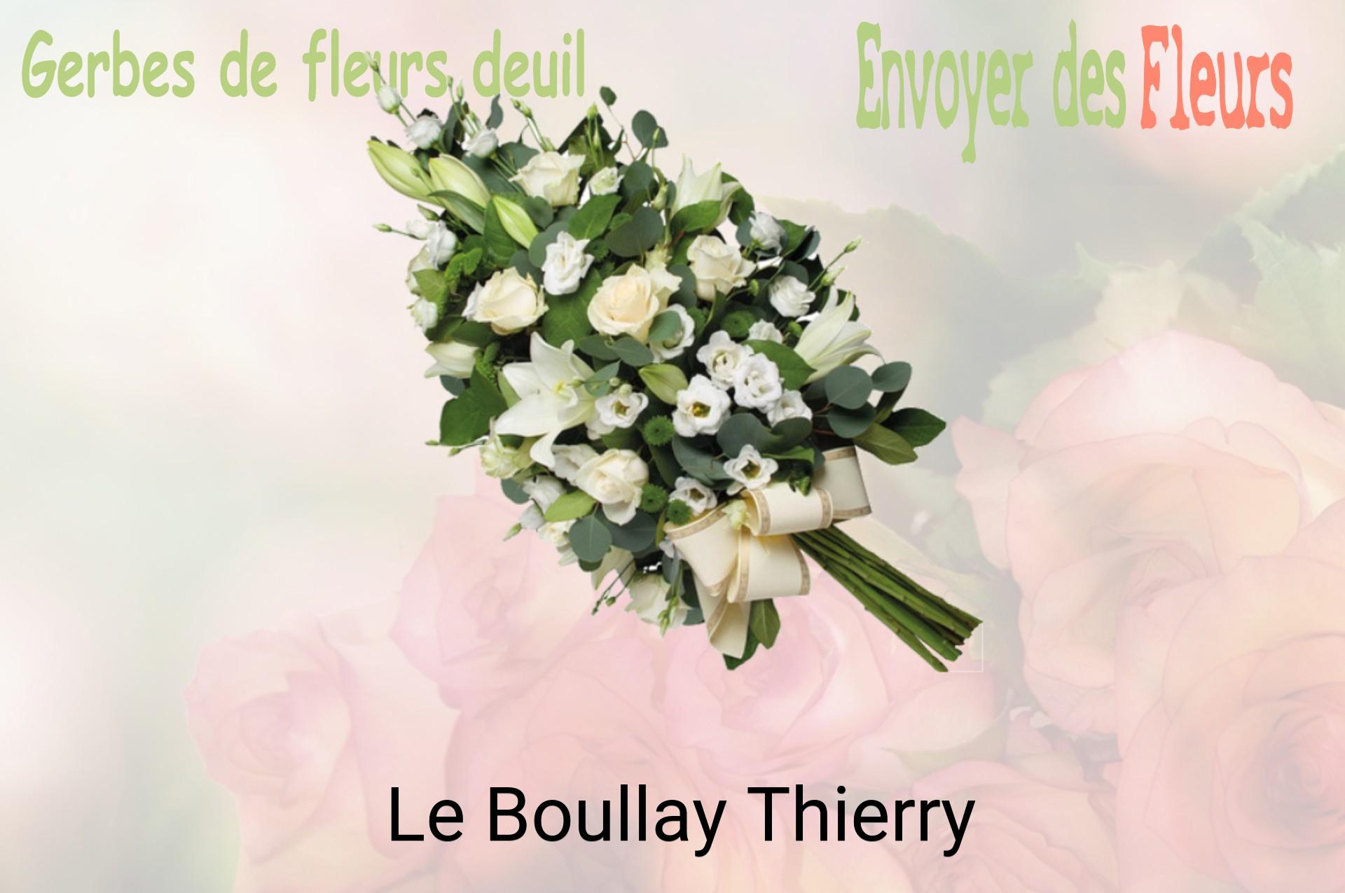 Gerbe de fleurs de deuil livrée à Le Boullay-Thierry